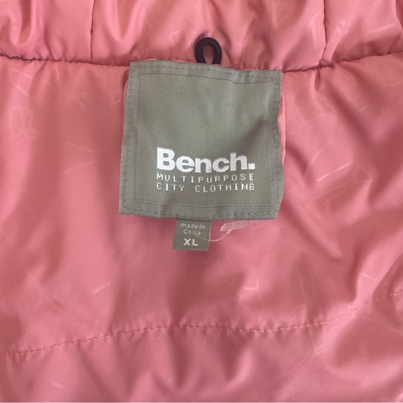 Women’s Peach / Pink Colored Hooded Zip Up Bench Jacket 4 Pockets Size 12 - Picture 12 of 16